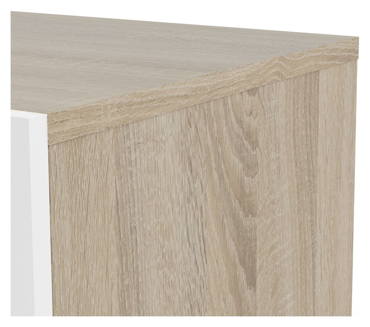 Pepe Double Chest 8 drawers, Oak look, White high gloss