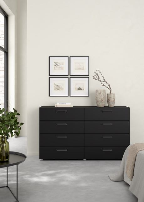 Pepe Double Chest w. 8 drawers, Matte Black