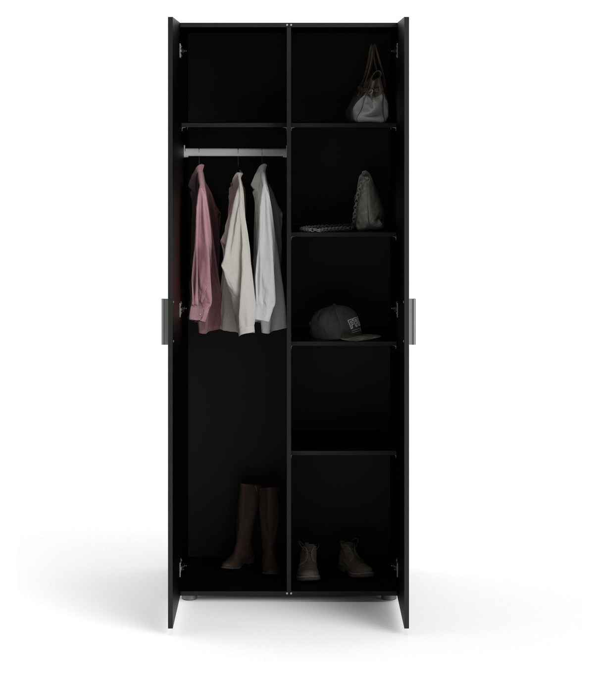 Pepe Wardrobe with 2 doors - Black