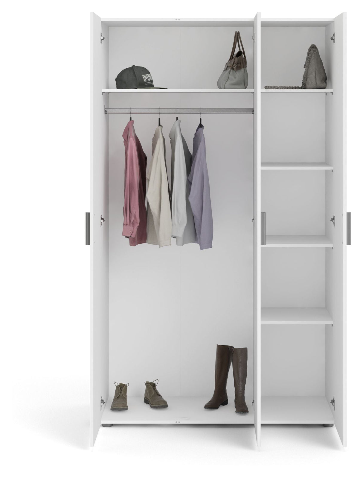 Pepe Wardrobe with 3 doors - White