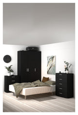 Pepe Wardrobe w. 3 doors - Black