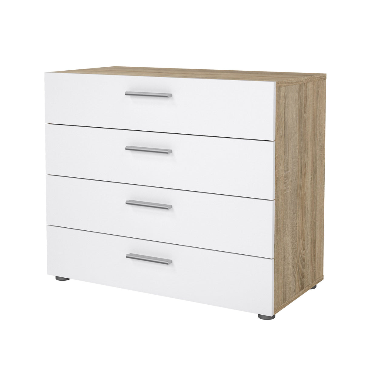 Pepe Chest w. 4 drawers, Oak-look/White