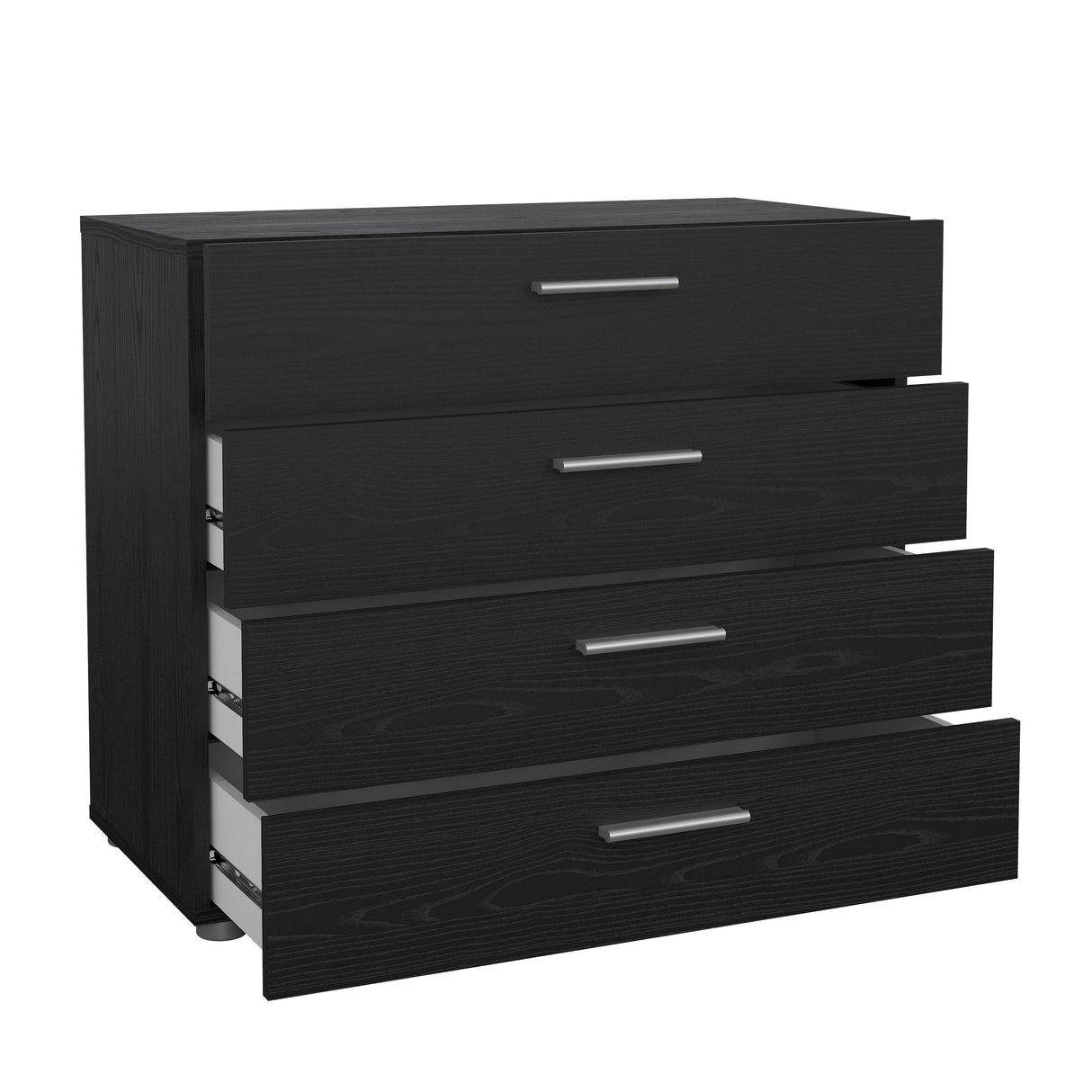 Pepe Chest w. 4 drawers, Black Wood Grain