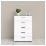 Pepe Chest w. 5 drawers, White