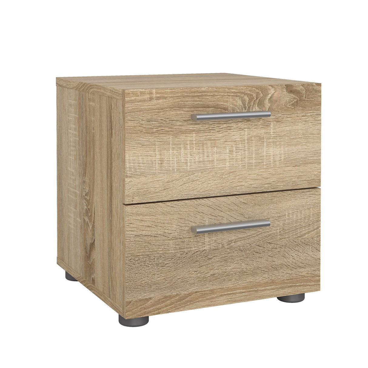 Pepe Bedside table with 2 drawers, 40x40x42, Oak-look