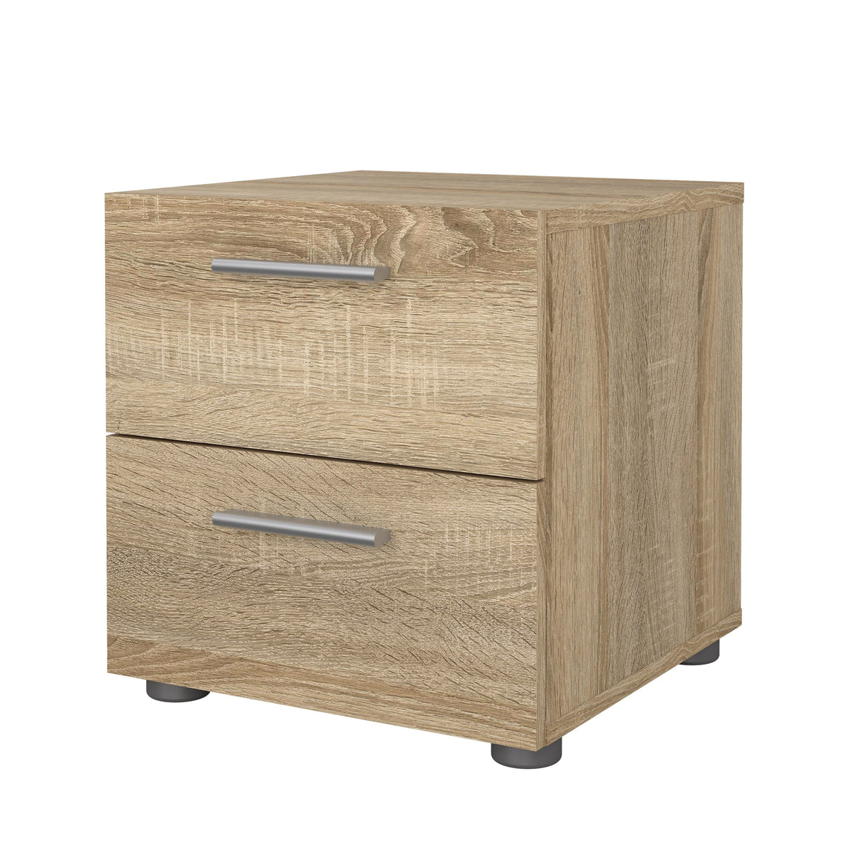 Pepe Bedside table with 2 drawers, 40x40x42, Oak-look