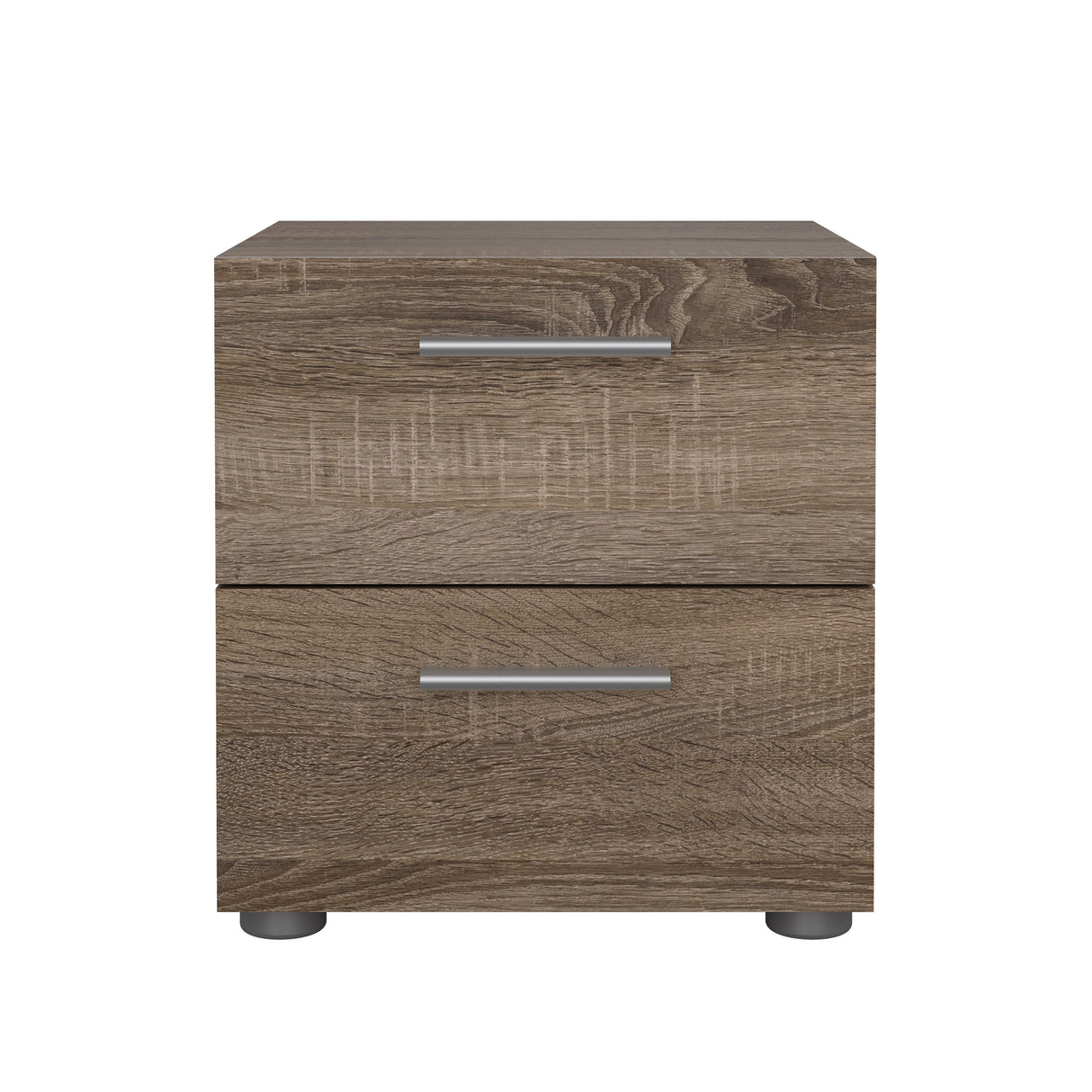 Pepe Bedside table with 2 drawers, 40x40x42, Truffle