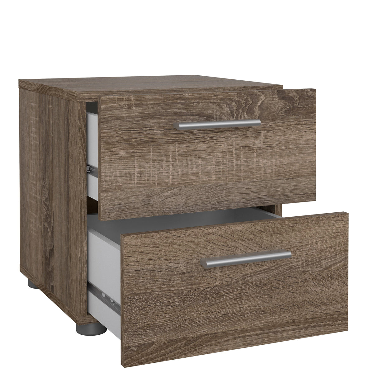 Pepe Bedside table with 2 drawers, 40x40x42, Truffle