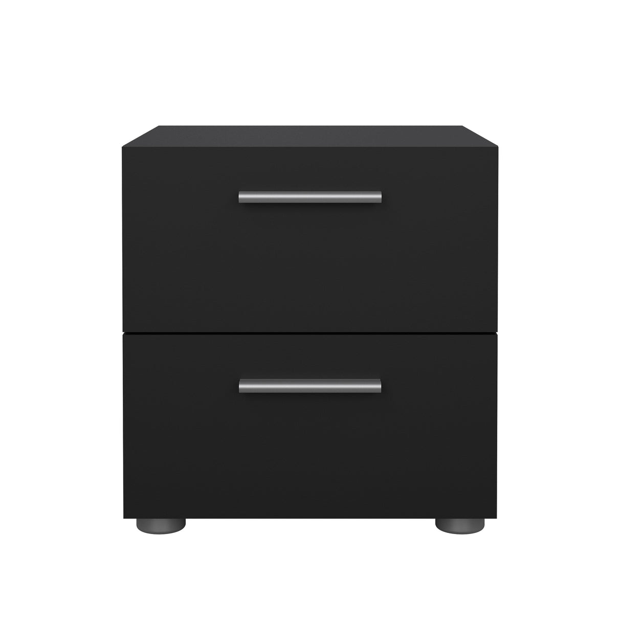 Pepe Bedside table with 2 drawers, Mat Black