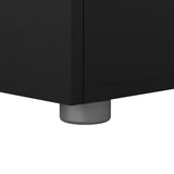 Pepe Bedside table with 2 drawers, Mat Black