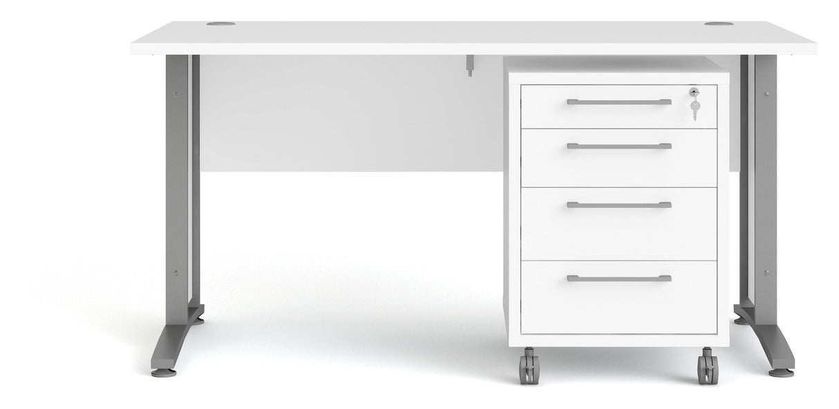 Prima Desktop incl. Drawer Module - White