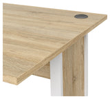 Prima Desk - Light wood 120cm w/white legs