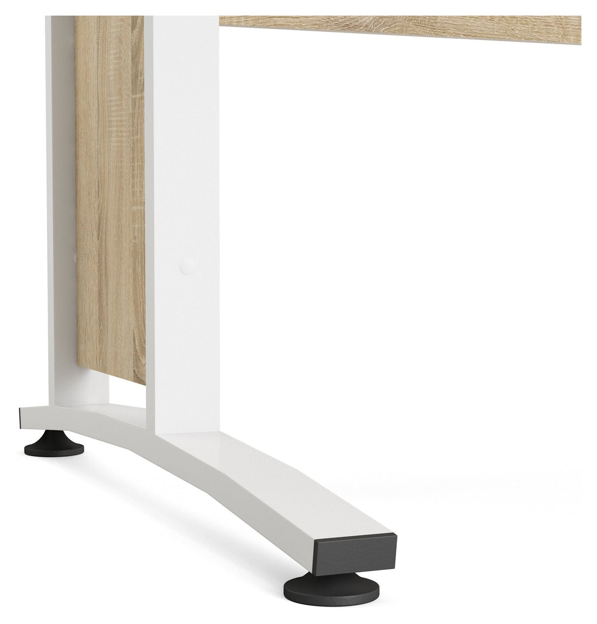 Prima Desk - Light wood 120cm w/white legs