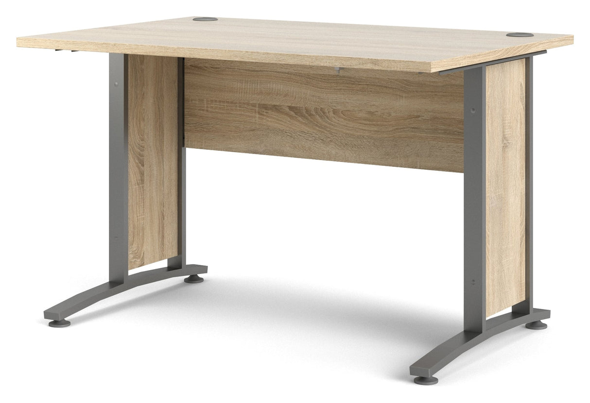 Prima Desk - Light wood 120cm w/metal legs