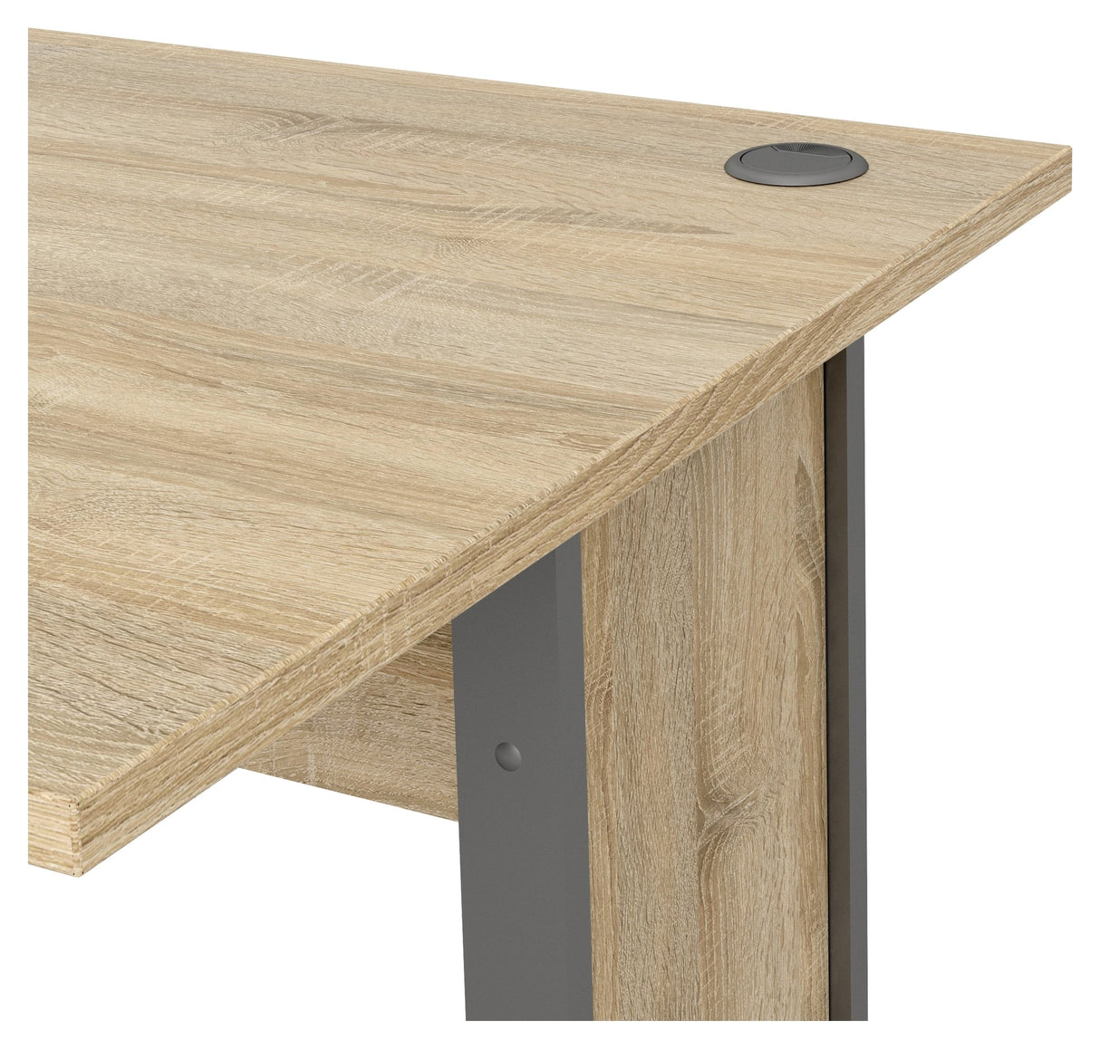 Prima Desk - Light wood 120cm w/metal legs