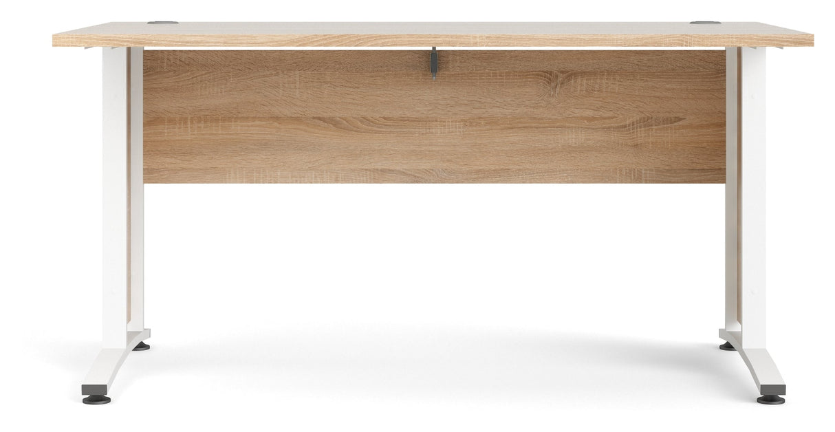 Prima Desk - Light wood 150cm w/white legs