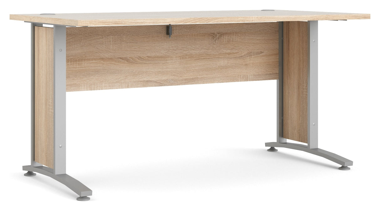 Prima Desk - Light wood 150cm w/metal legs