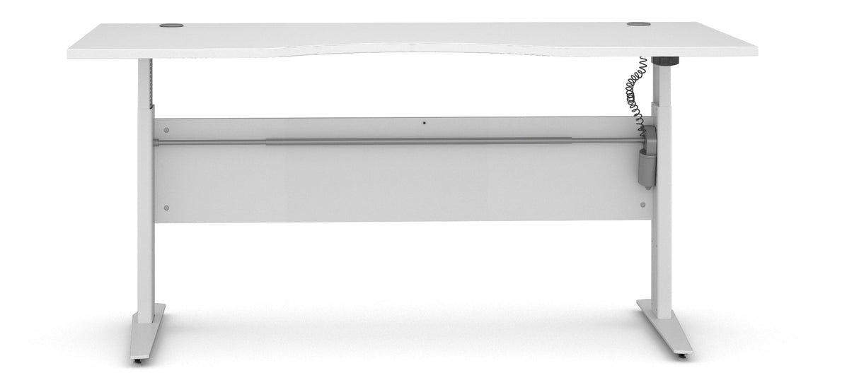 Prima Desk with bow, White/white, 180cm