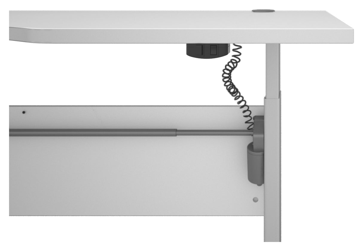 Prima Desk with bow, White/white, 180cm