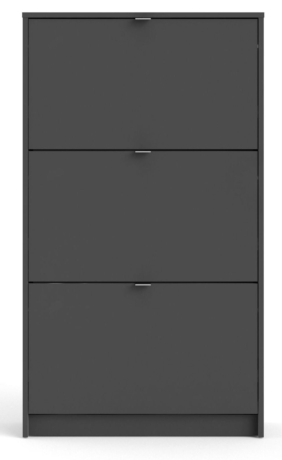 Shoes Shoe Cabinet, 3 folding doors with 2 compartments, Gray