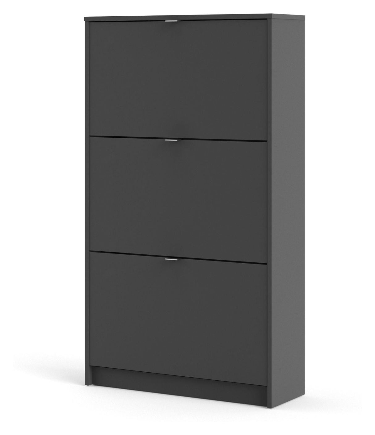 Shoes Shoe Cabinet, 3 folding doors with 2 compartments, Gray