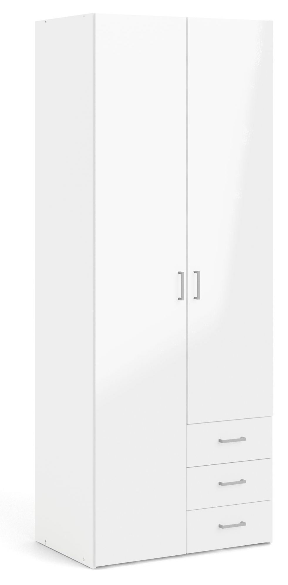 Space Wardrobe - White high gloss