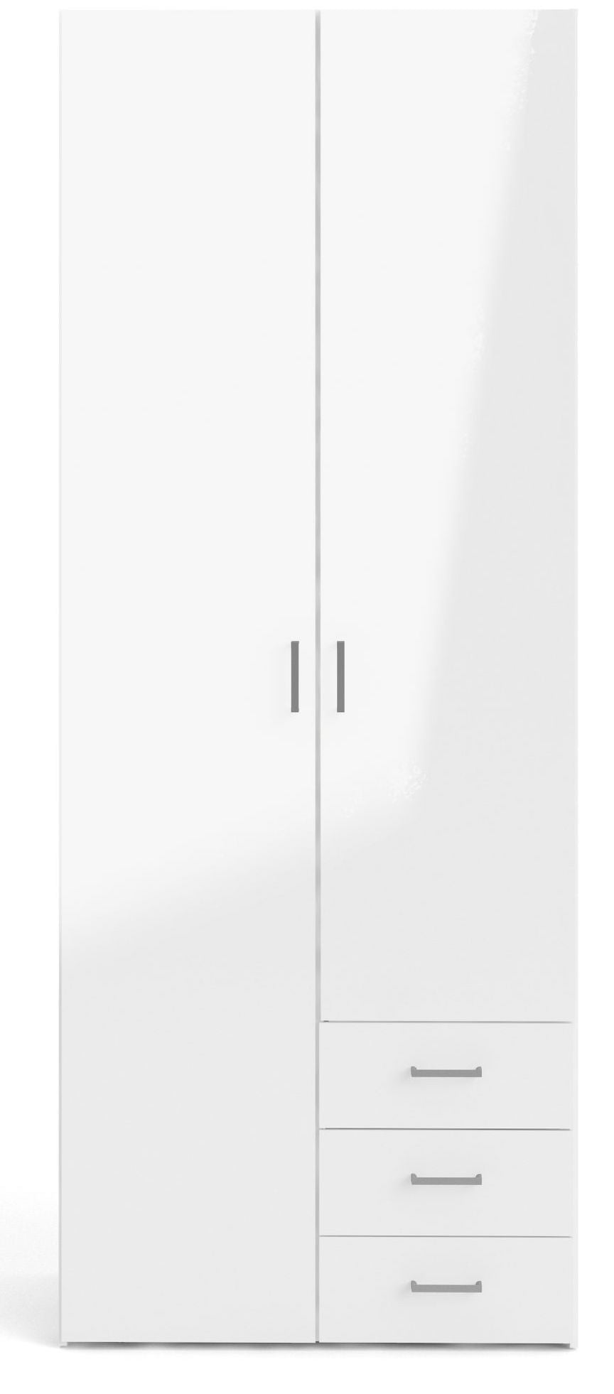 Space Wardrobe - White high gloss