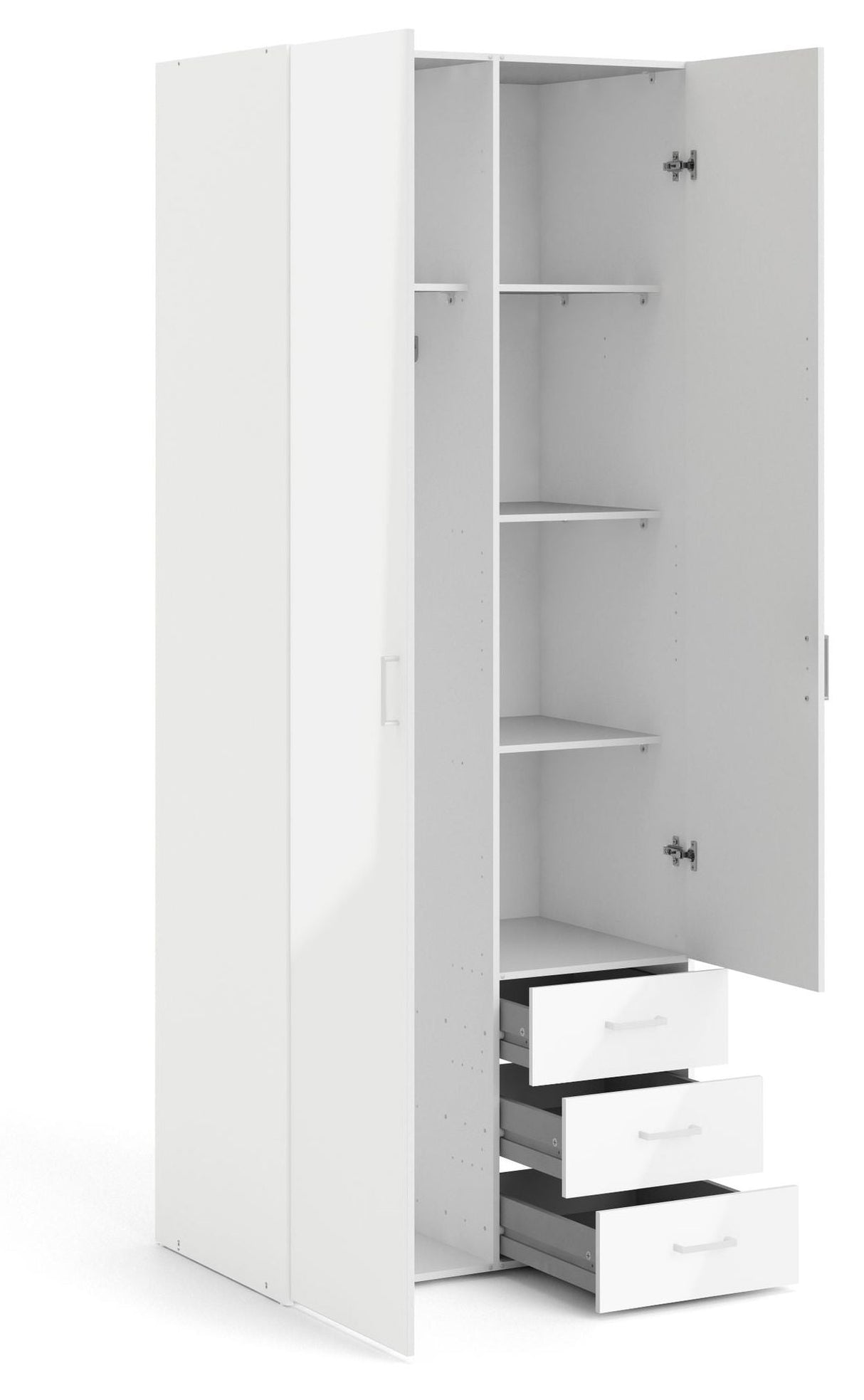 Space Wardrobe - White high gloss