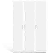 Space Wardrobe - White w/3 doors