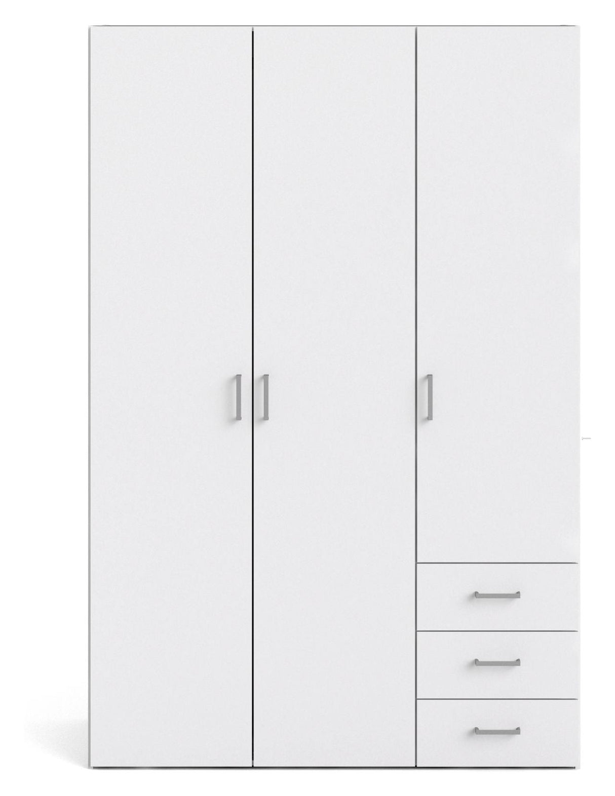 Space Wardrobe with Door, White, H:175