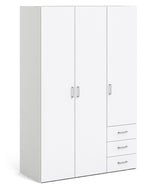 Space Wardrobe with Door, White, H:175