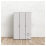 Space Wardrobe with Door, White, H:175