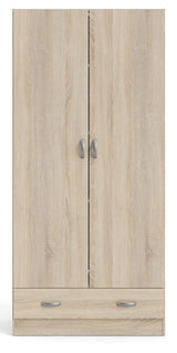 Space Wardrobe with doors, Oak-look, H:170