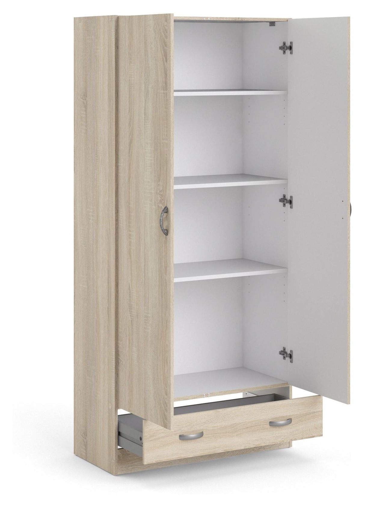 Space Wardrobe with doors, Oak-look, H:170