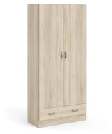 Space Wardrobe with doors, Oak-look, H:170