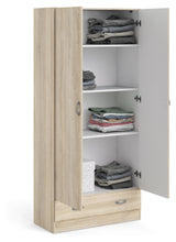 Space Wardrobe with doors, Oak-look, H:170