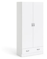 Space Wardrobe with Doors, White, H:170