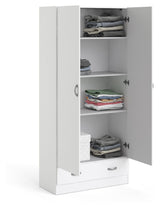 Space Wardrobe with Doors, White, H:170