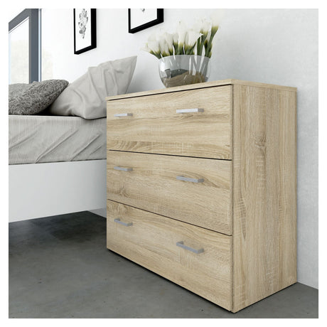 Space Chest, 3 drawers, Oak-look