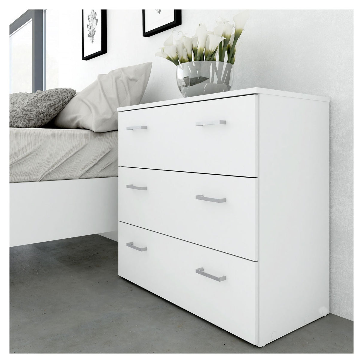 Space Chest, 3 drawers, White