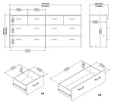 Space Chest 8 drawers, Oak-look