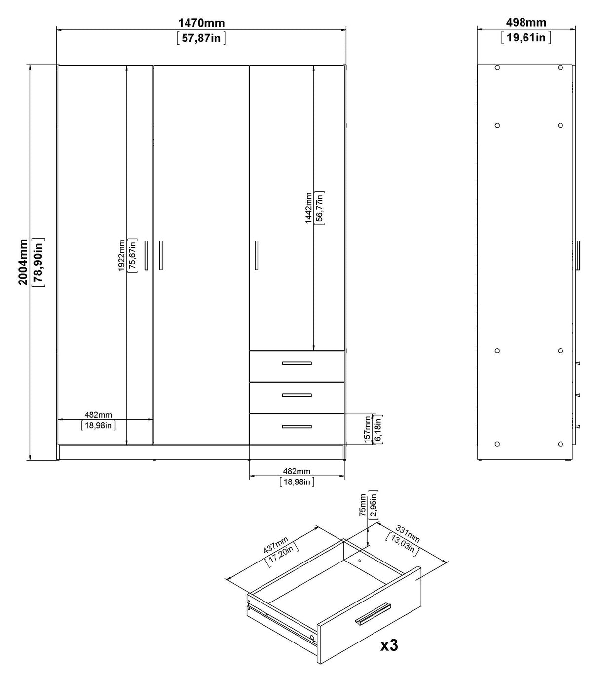 Sprint Wardrobe 200x147 - White