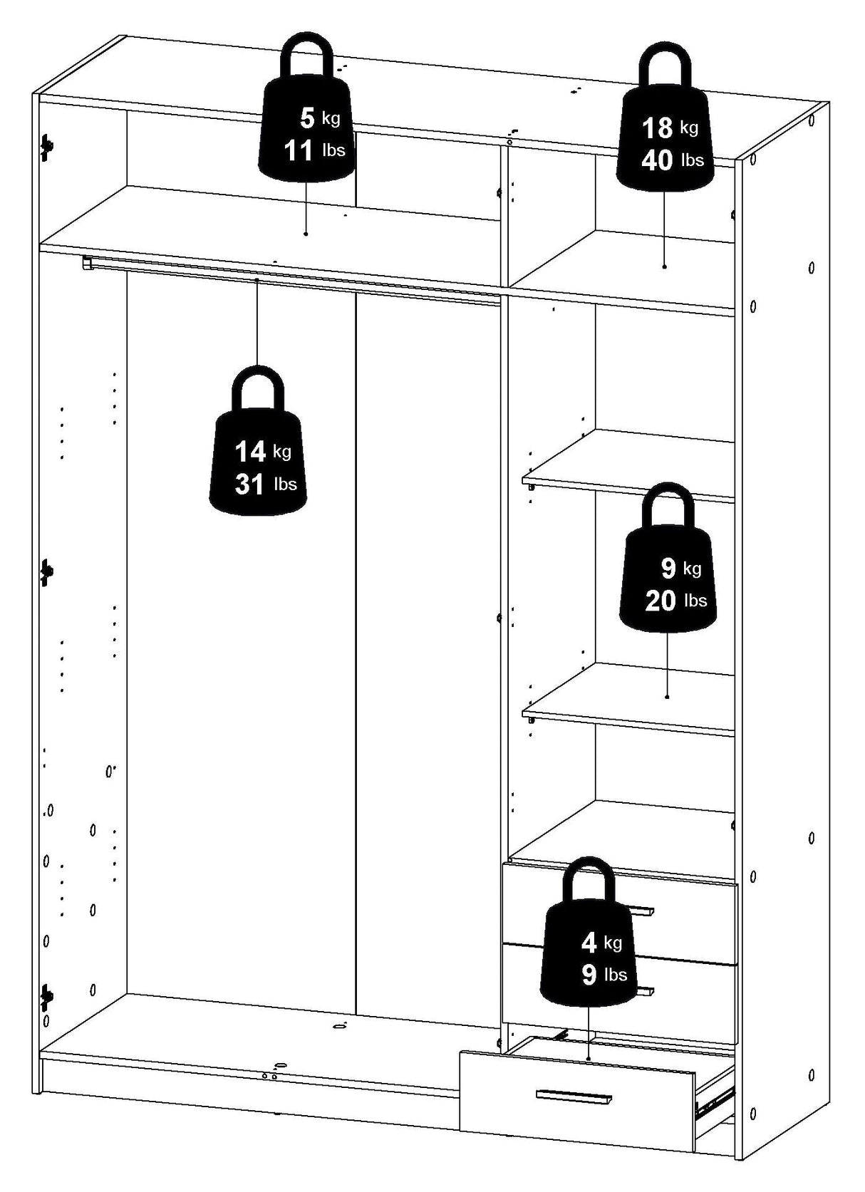 Sprint Wardrobe 200x147 - White