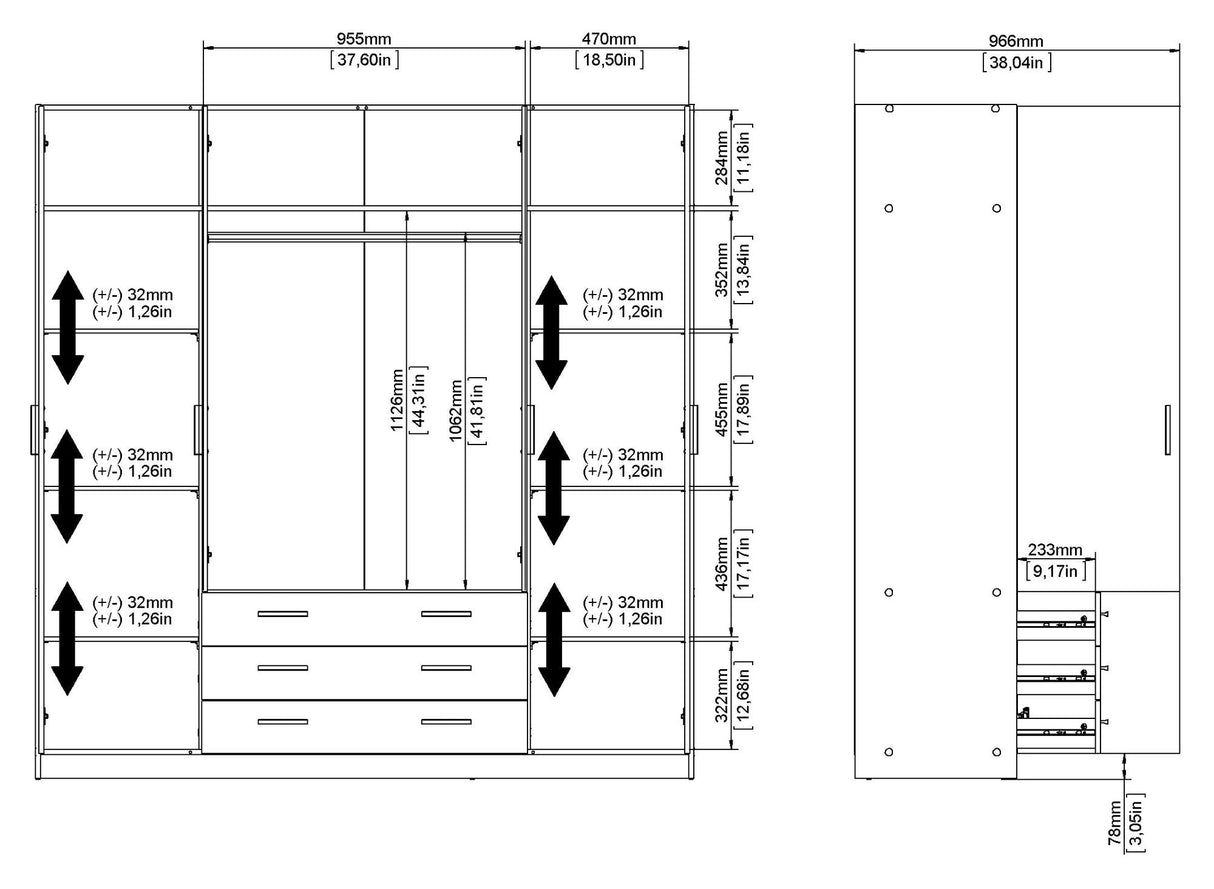 Sprint Wardrobe 195x200 - White