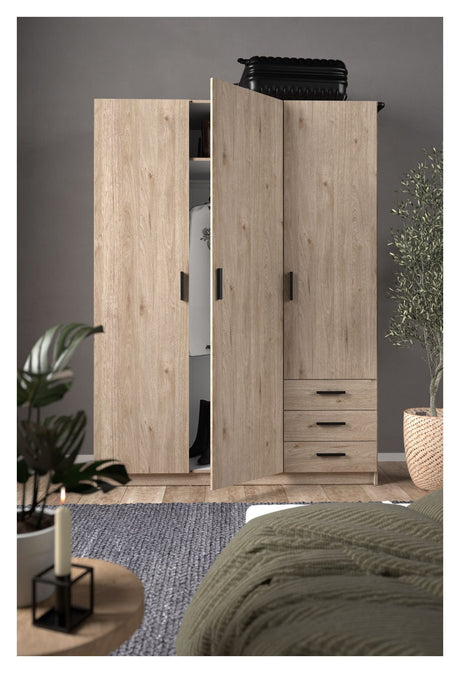 Sprint Wardrobe, Wooden look, B:147