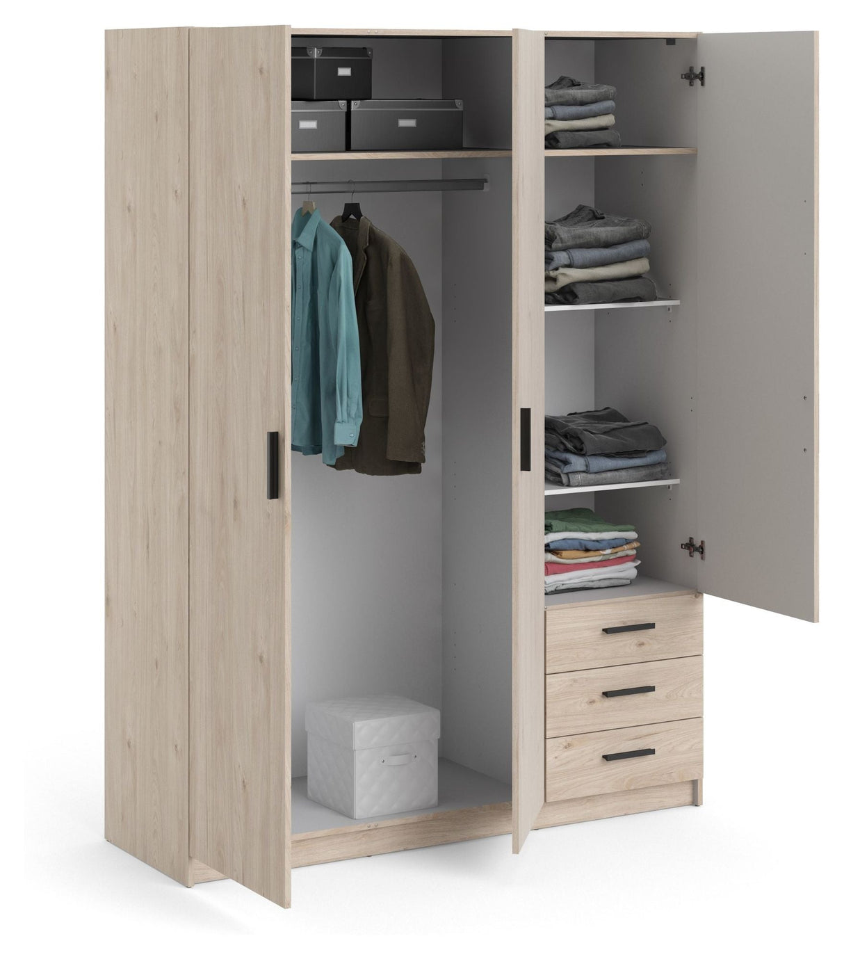 Sprint Wardrobe, Wooden look, B:147