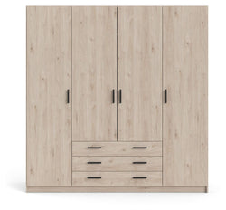 Sprint Wardrobe, Wooden look, B:195,5