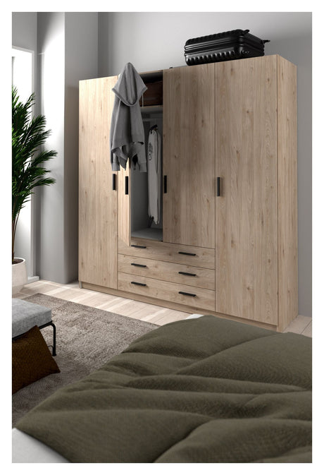 Sprint Wardrobe, Wooden look, B:195,5