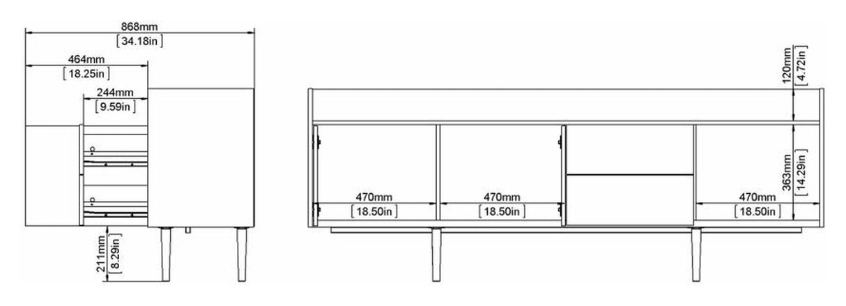 Unit Sideboard - White