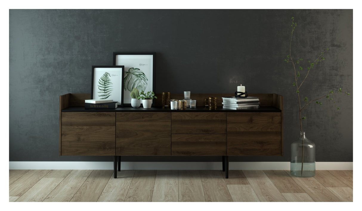 Unit Sideboard - Dark wood w/3 doors